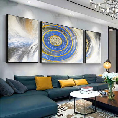 Modern Abstract Hand Painted Oil Painting on Canvas Wall Art with Customizable Size Landscape Design