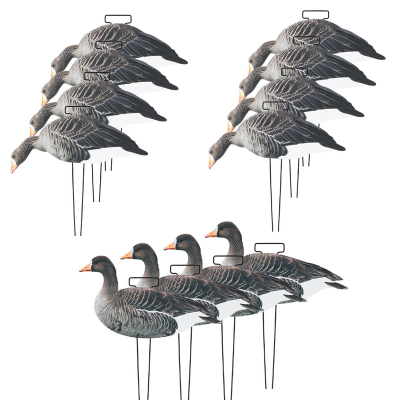 OEM Plastic Lifelike PP Silhouette Specklebelly Goose Decoys Anti Reflective for Hunting