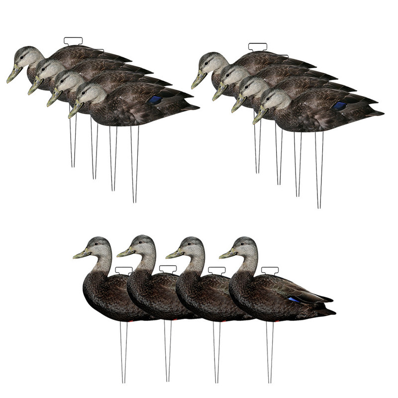 Fully Flocked Duck Silhouette Decoy 5mm Thickness 1200g Black Color Waterproof