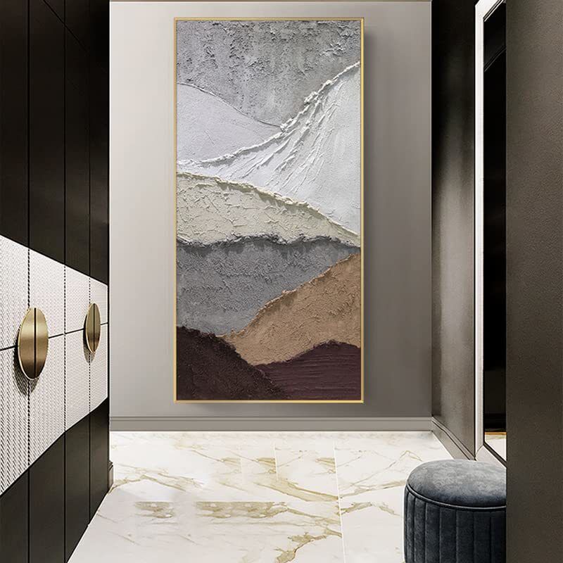 Customized Size Hand Painted Oil Painting with Hand Applied Gold Leaf and Eco-Friendly Acrylics on Canvas Wall Art